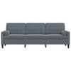 vidaXL 3-zitsbank met sierkussens 210 cm fluweel donkergrijs