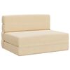 vidaXL Vouwbare Bankbed Cr&egrave;mekleurig 70 x 72 x 60 cm Stof