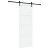 vidaXL Schuifdeur Wit en zwart 83 x 232 cm Massief grenenhout