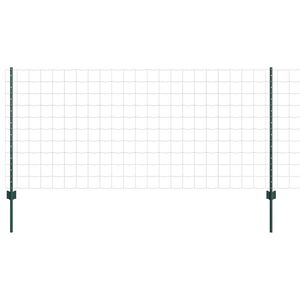 vidaXL Euro-hek met palen 25 x 1 m PVC-Coated Staal Groen Mesh