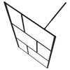 vidaXL Inloopdouchewand 90x195 cm gehard glas zwart