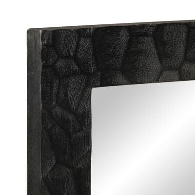 vidaXL Badkamerspiegel 50x70x2,5 cm massief mangohout en glas zwart