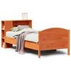 vidaXL Bed met boekenkast zonder matras grenenhout wasbruin 100x200 cm