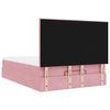 vidaXL Ottoman bed met matrassen en LED's 140x190cm fluweel roze