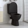 vidaXL Toiletbril soft-close met quick-release ontwerp zwart