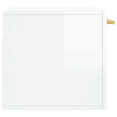 vidaXL Wandkast 60x36,5x35 cm bewerkt hout hoogglans wit