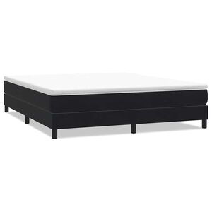 vidaXL Boxspring zonder matras fluweel zwart 180x210 cm