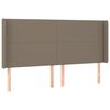vidaXL Boxspring met matras en LED stof taupe 200x200 cm