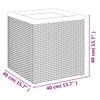 vidaXL Plantenbak 40x40x40 cm poly rattan zwart