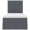 vidaXL Opbergbed met LED met matras Donkergrijs 100 x 200 cm Fluweel