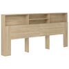 vidaXL Hoofdbordkast 220x19x101,5 cm sonoma eikenkleurig