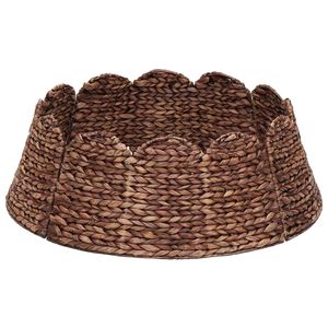 vidaXL Kerstboomkraag Rond Bruin Dia. 45 x 22 cm Waterhyacint