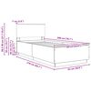 vidaXL Bedframe met hoofdeinde Wit 90 x 200 cm Bewerkt hout