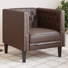 vidaXL Fauteuil Chesterfield-stijl kunstleer bruin