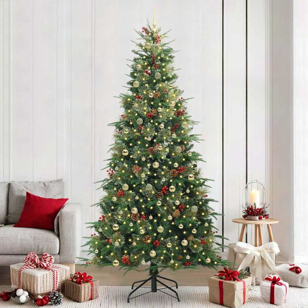 vidaXL Kunstmatige Inklapbare Kerstboom Groen 240 cm PE en PVC