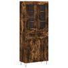 vidaXL Hoge kast 69,5x34x180 cm bewerkt hout gerookt eikenkleurig