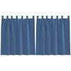 vidaXL Gordijnen voile met lussen 2 st 140x140 cm koningsblauw