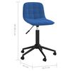 vidaXL Eetkamerstoel draaibaar fluweel blauw