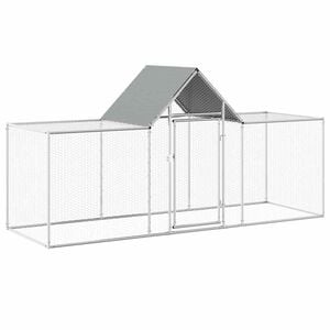 vidaXL Kippenren 3x1x1,5 m gegalvaniseerd staal