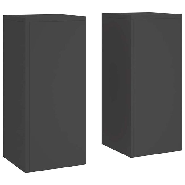 vidaXL Plantenstandaard 2 pcs Zwart 24 x 24 x 55 cm Staal