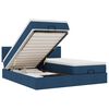 vidaXL Ottoman bed met matrassen en LED's 160x200cm stof blauw