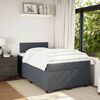 vidaXL Boxspring met matras fluweel donkergrijs 120x200 cm