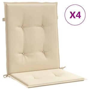 vidaXL Tuinstoel kussens 4 st Beige 100 x 50 x 3 cm