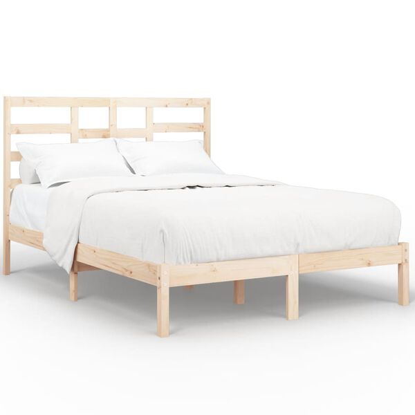 vidaXL Bedframe zonder matras massief hout 140x200 cm