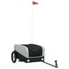 vidaXL Fietstrailer 30 kg ijzer zwart en grijs