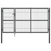 vidaXL Tuinpoort met palen staal 350x140 cm antraciet