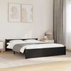 vidaXL Bedframe massief hout zwart 140x190 cm