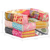 vidaXL Poef modulair stof patchwork