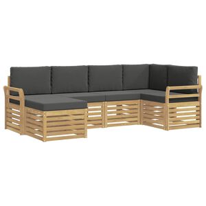 vidaXL Buiten bankenset 6 st Wit en antracietkleurig Polyester