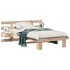 vidaXL Bedframe met hoofdeinde Bruin 80 x 200 cm Massief grenenhout