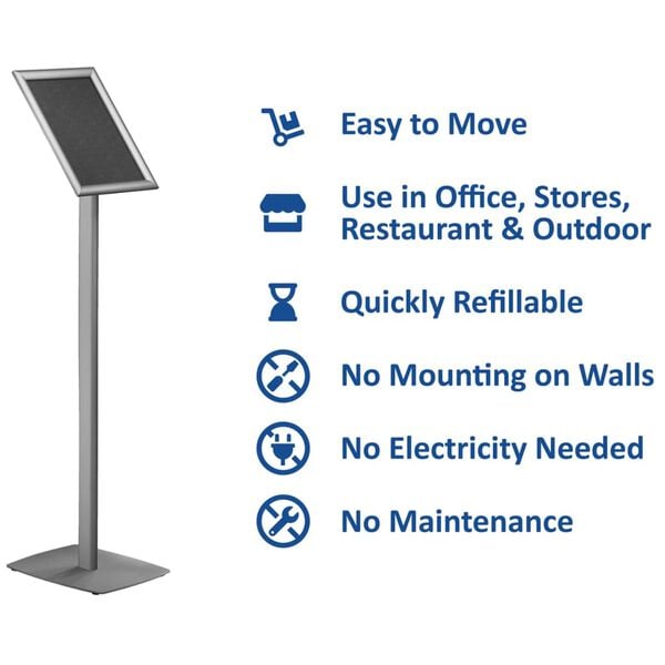 Europel Informatiestandaard met klikframe A4 25 mm aluminium