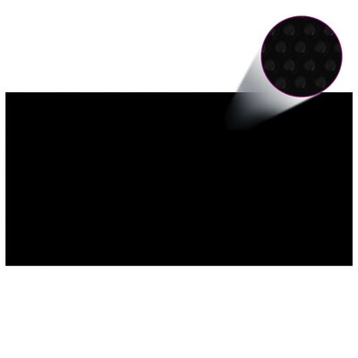 vidaXL Zwembadfolie solar drijvend 600x300 cm PE zwart en blauw