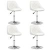 vidaXL Eetkamerstoelen 4 st kunstleer wit