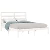 vidaXL Bedframe zonder matras massief grenenhout wit 160x200 cm