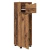 vidaXL Badkamer Kast met lade Oud Hout 30,5 x 30 x 101 cm Bewerkt hout