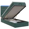 vidaXL Ottoman Bed met Matrassen en LED Donkergroen 80 x 200 cm