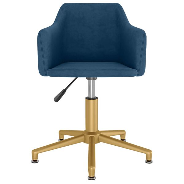 vidaXL Eetkamerstoelen draaibaar 2 st fluweel blauw