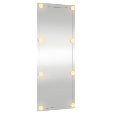 vidaXL Wandspiegel met LED's rechthoekig 40x100 cm glas