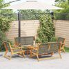 vidaXL Tuinstoelen met Tafel 5 pcs Grijs 90 x 45 x 40 cm