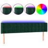 vidaXL Hoofdbord LED 183x16x78/88 cm fluweel donkergroen