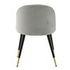 Venture Home Eetkamerstoelen 2 st Velvet fluweel zwart messing grijs