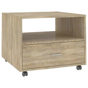 vidaXL Salontafel 55x55x40 cm bewerkt hout sonoma eikenkleurig