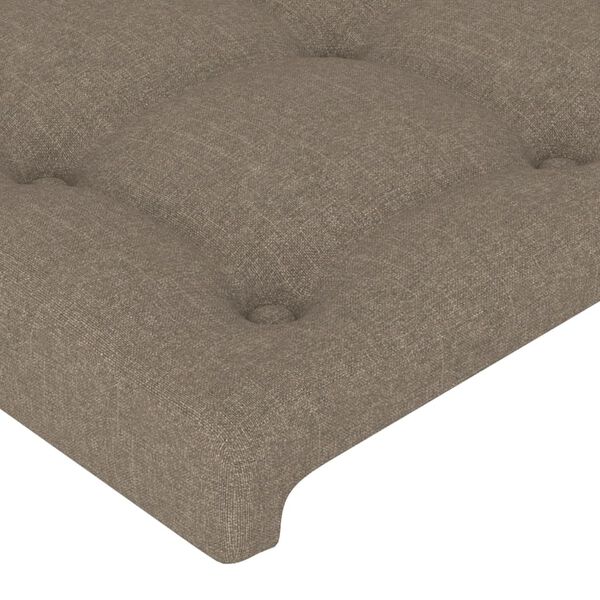 vidaXL Hoofdbord 100x5x78/88 cm stof taupe