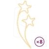 vidaXL Lichtkabels 8 st stervormig 125,5x53x4,5 cm warmwit