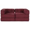 vidaXL Modulair bank 2 pcs Bordeaux 140 x 70 x 56 cm Stof