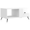 vidaXL Salontafel Hoogglans Wit 90 x 50 x 40 cm Bewerkt hout